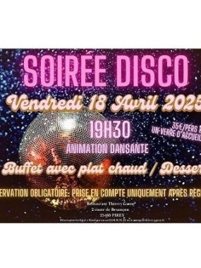 Au RESTAURANT : SOIREE DISCO