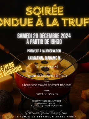 MENU SOIREE FONDUE 