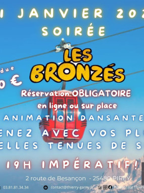 MENU SOIREE LES BRONZES 